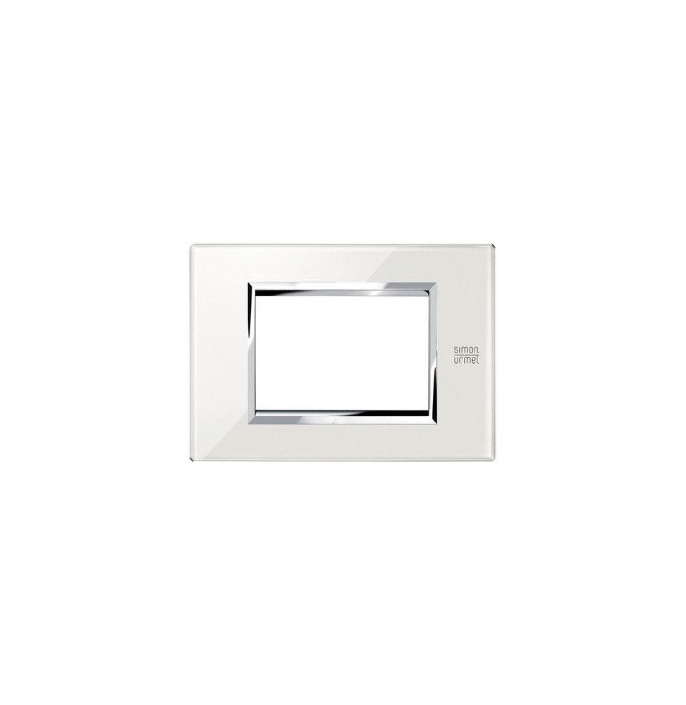 Placca in vetro Bianco Neve 3 moduli Urmet 13003.BN