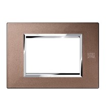 Placca in Metallo Bronzo Lucido 3 Moduli Urmet 13903.BL