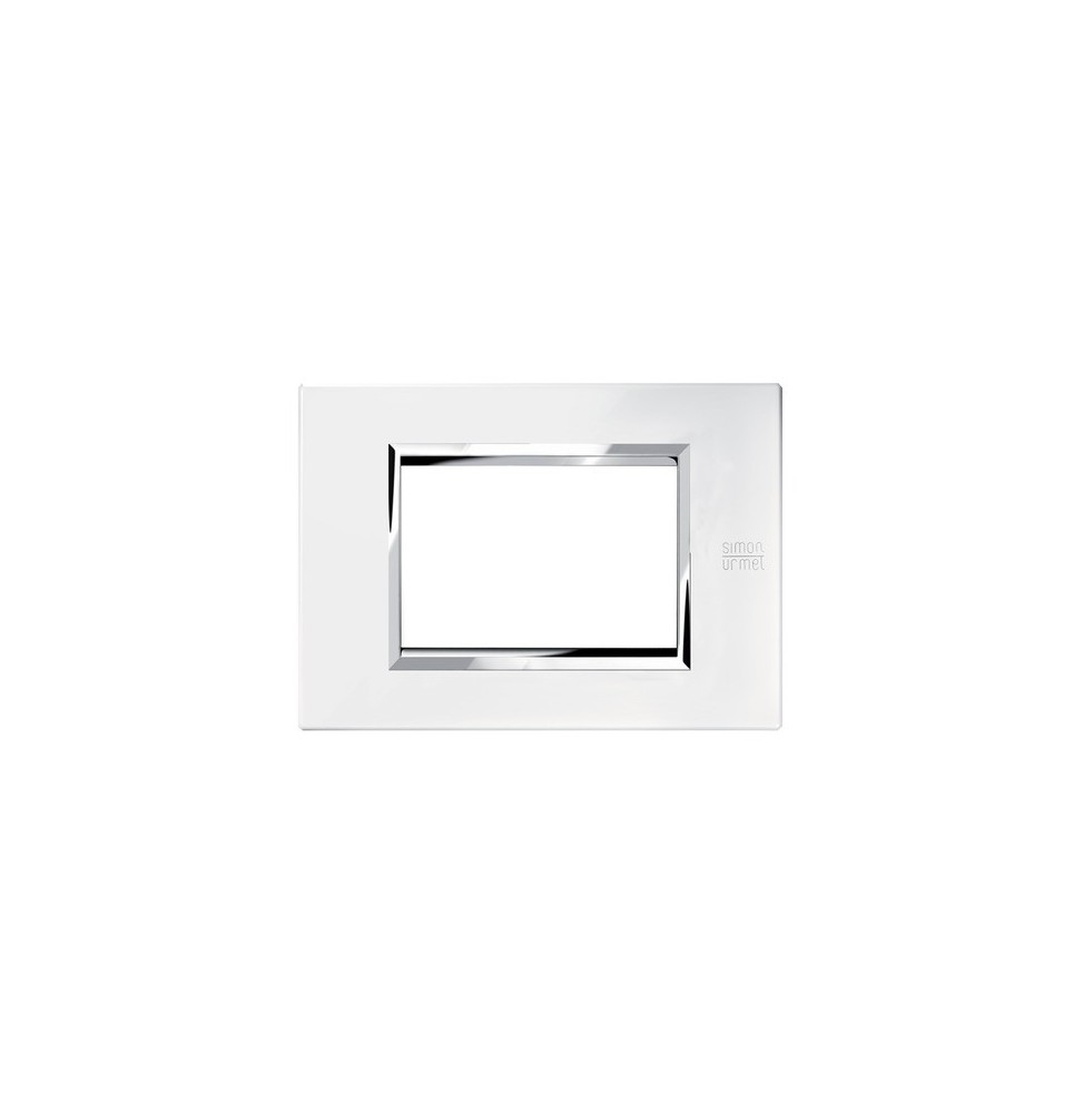 Placca in Metallo Bianco Perla per 3 Moduli Urmet 13903.BP