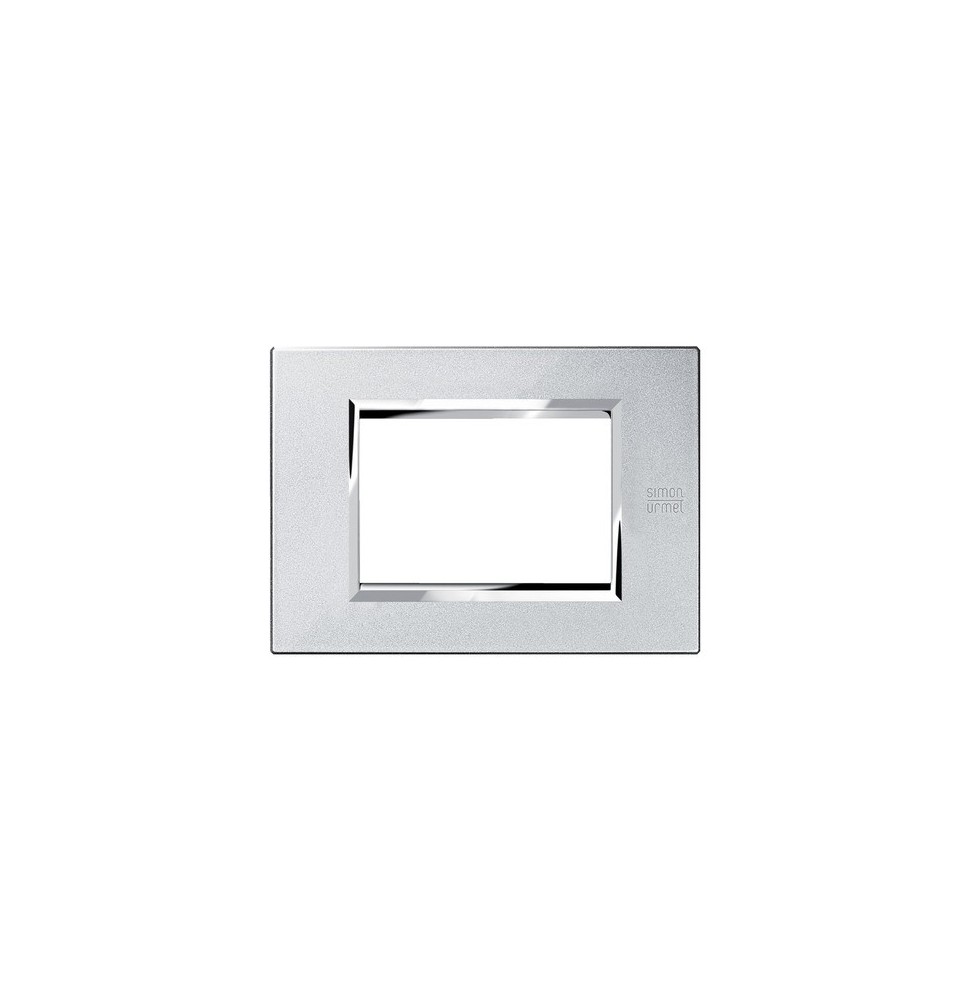 Placca Expi' Metallo Argento Mercurio 3 Moduli Urmet 13903.AM