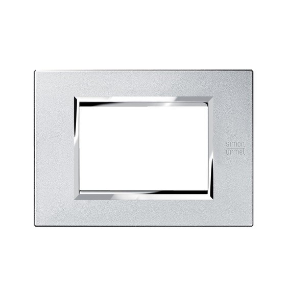 Placca Expi' Metallo Argento Mercurio 3 Moduli Urmet 13903.AM