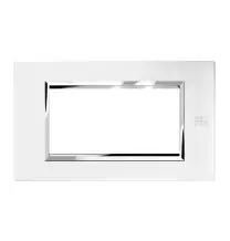 Placca in Metallo Bianco Perla 4 Moduli Urmet 13904.BP