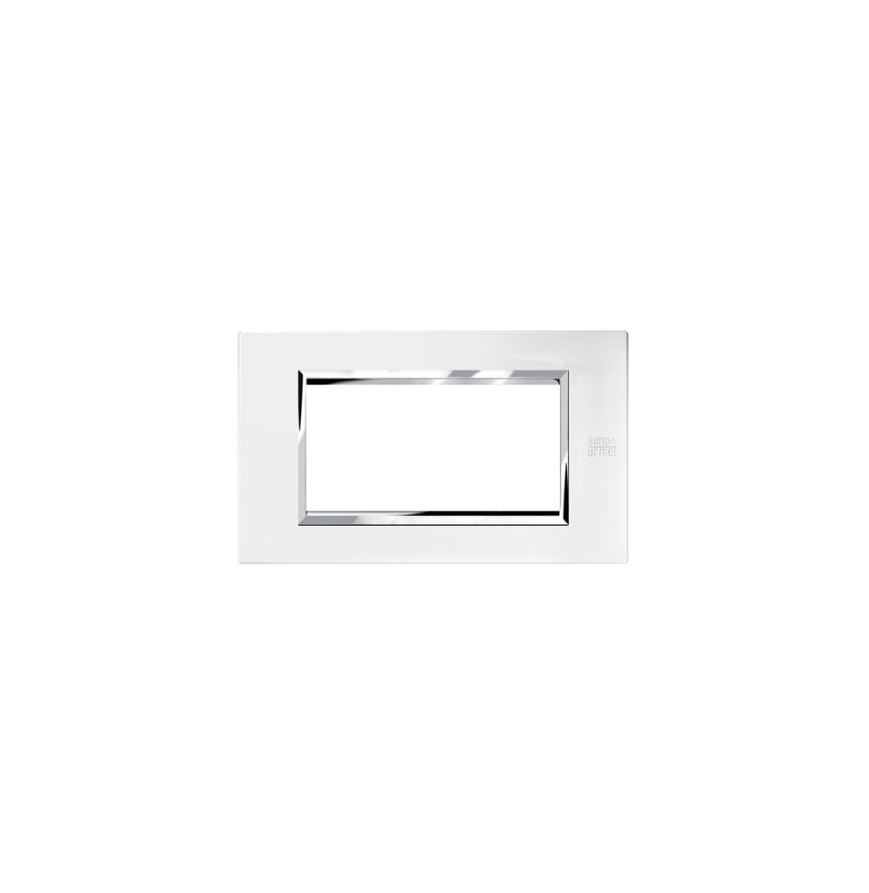 Placca in Metallo Bianco Perla 4 Moduli Urmet 13904.BP