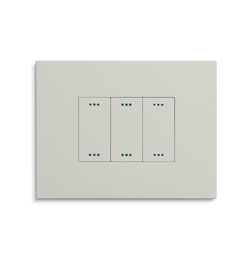Placca 3 posti LightSand Sabbia serie Pixia Master 14PX123