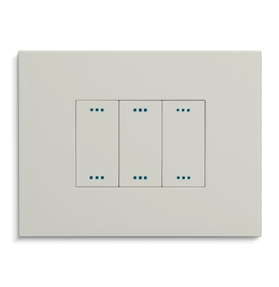 Placca 3 posti LightSand Sabbia serie Pixia Master 14PX123