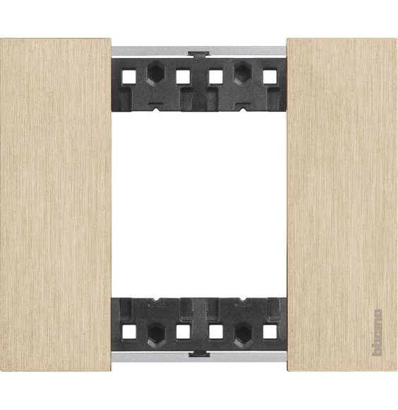 Placca Bticino Living Now Oro due posti Zama KA4802ZW