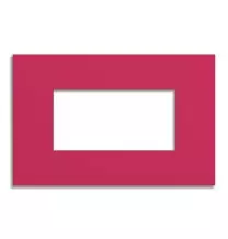 Placca 4 posti rosso Cherry Red serie Pixia Master 14PX154