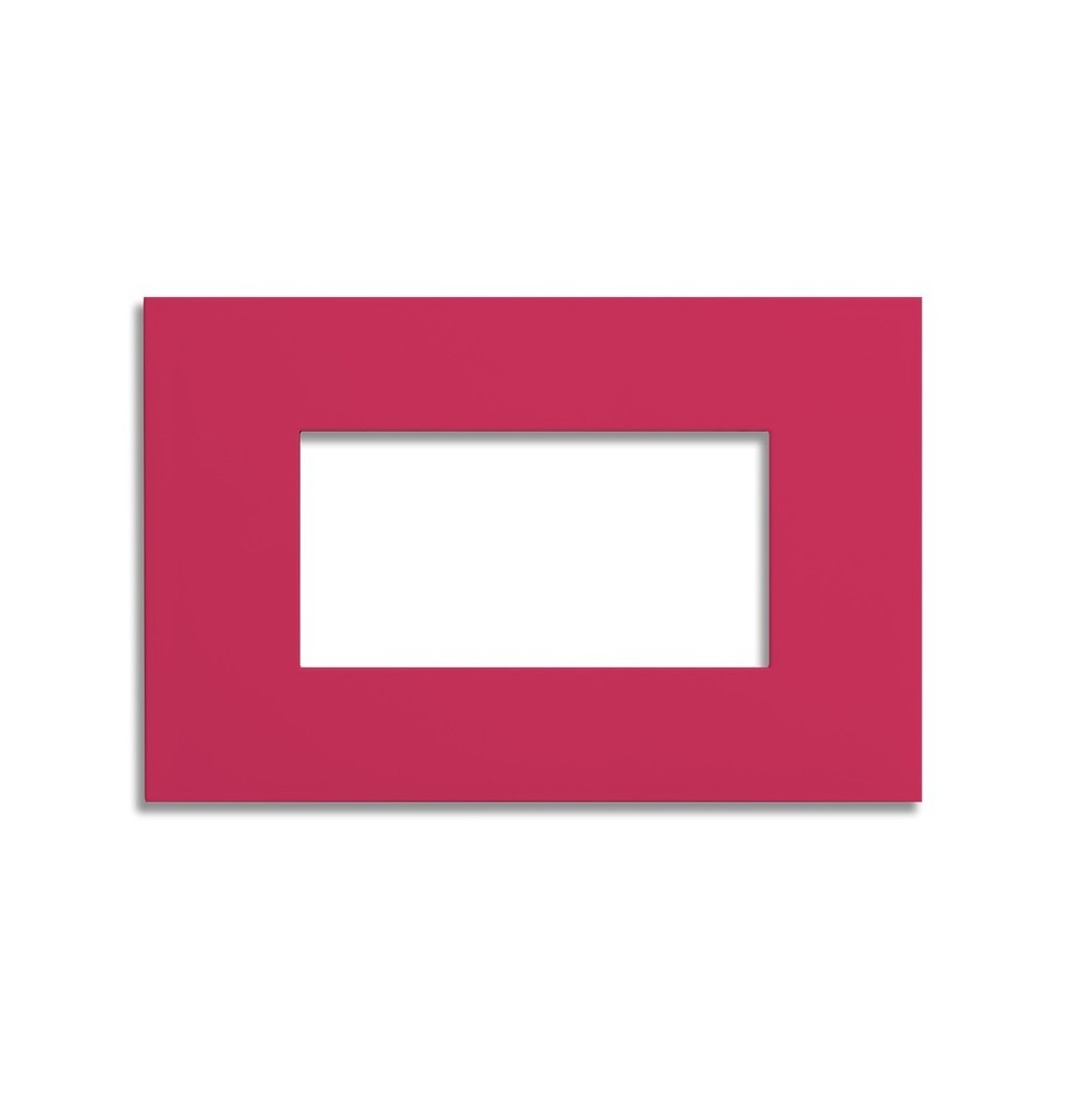 Placca 4 posti rosso Cherry Red serie Pixia Master 14PX154
