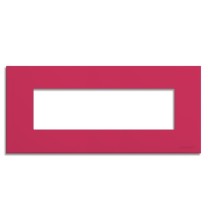 Placca 7 posti rosso Cherry Red serie Pixia Master 14PX157