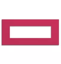 Placca 7 posti rosso Cherry Red serie Pixia Master 14PX157