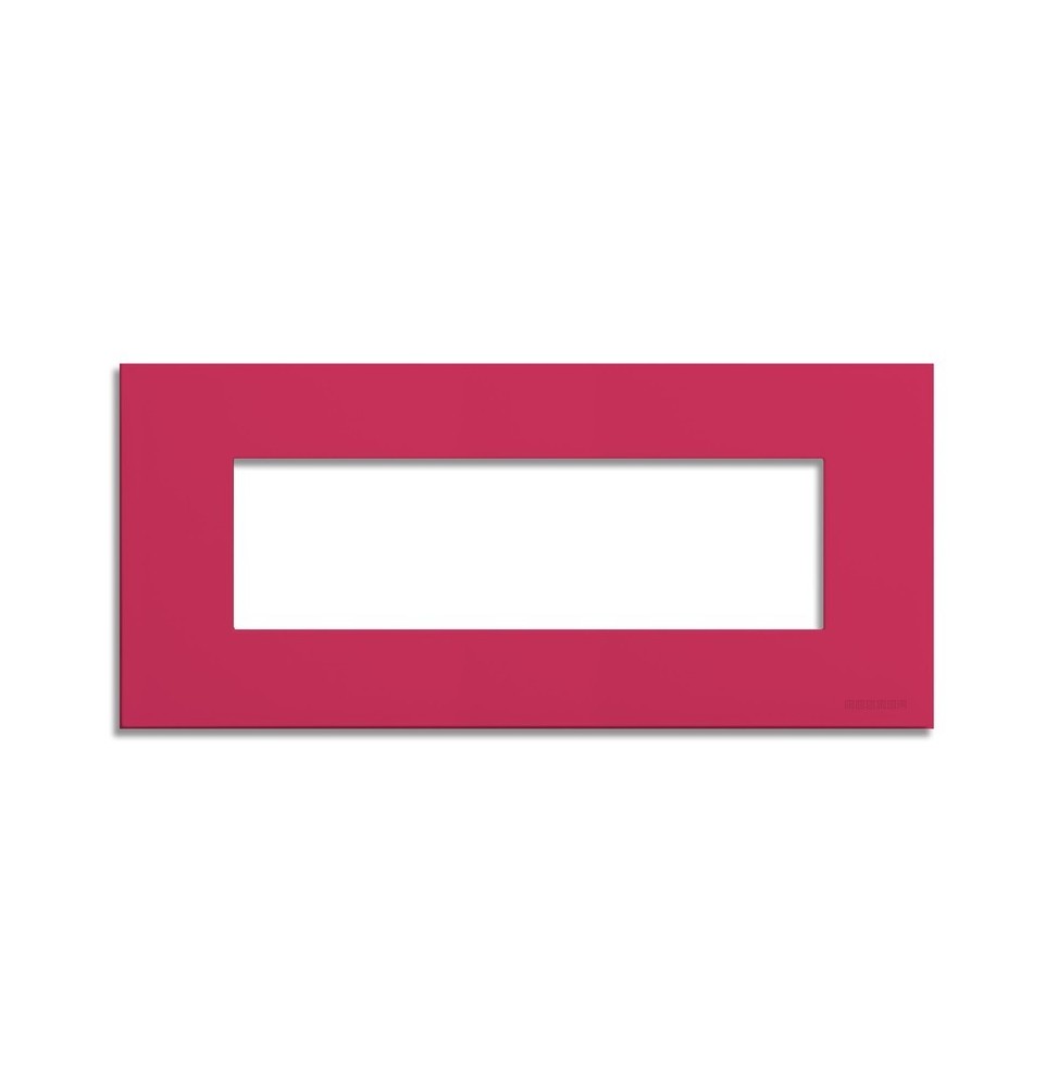 Placca 7 posti rosso Cherry Red serie Pixia Master 14PX157