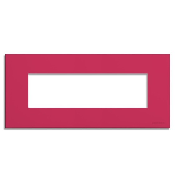 Placca 7 posti rosso Cherry Red serie Pixia Master 14PX157