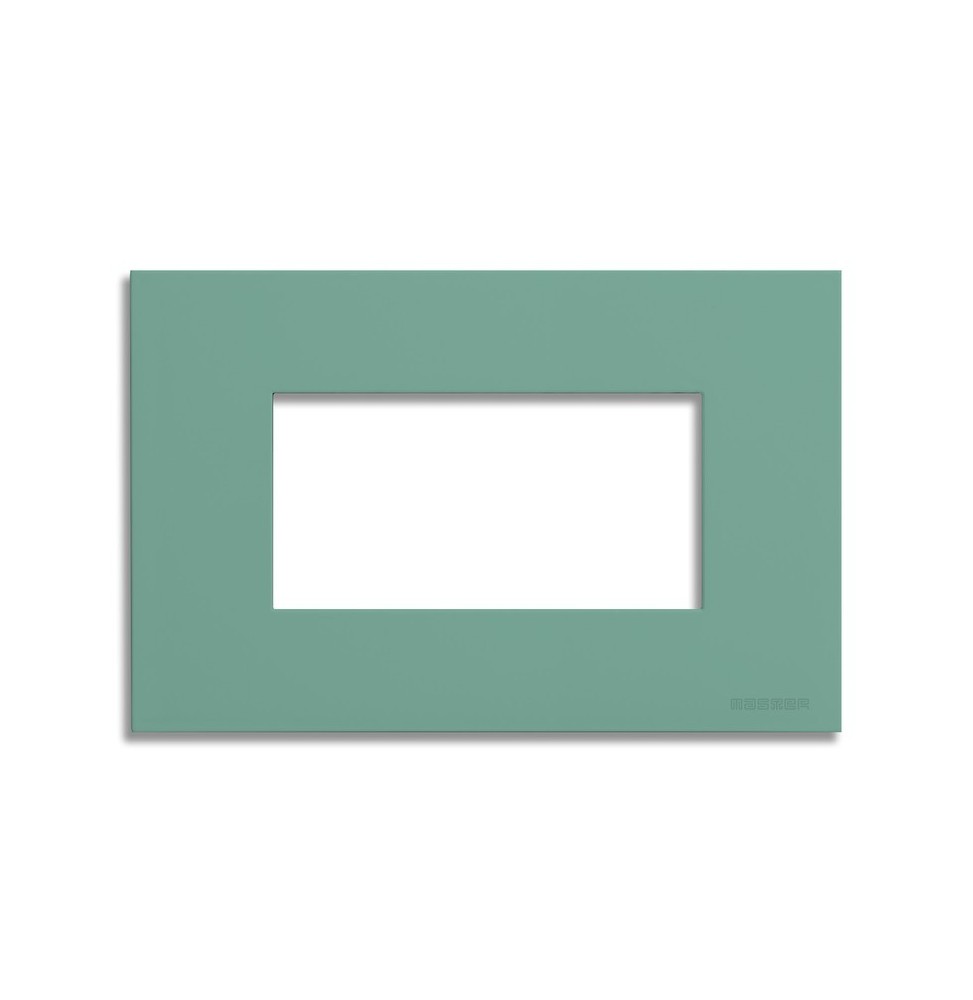 Placca 4 posti Verde Sage Green serie Pixia Master 14PX164