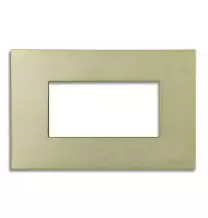 Placca 4 posti Yellow Brass serie Pixia Master 14PX244