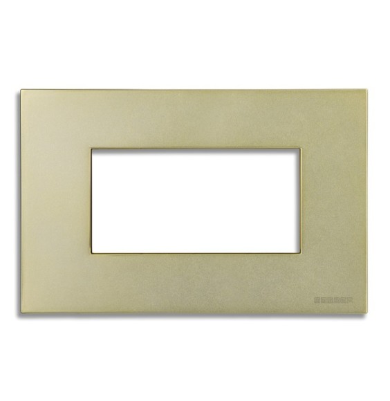 Placca 4 posti Yellow Brass serie Pixia Master 14PX244