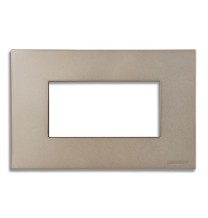 Placca 4 posti Silky Nickel serie Pixia Master 14PX294