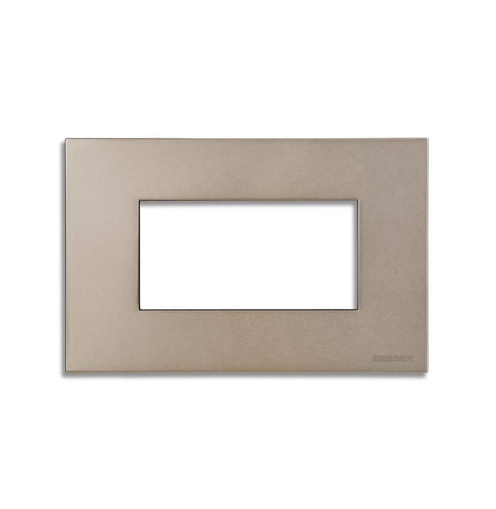 Placca 4 posti Silky Nickel serie Pixia Master 14PX294