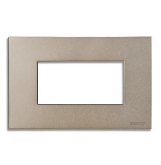 Placca 4 posti Silky Nickel serie Pixia Master 14PX294
