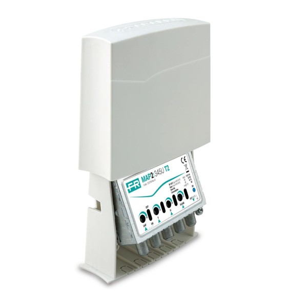 Amplificatore 1 ingresso (III+DAB+UHF)25dB 116dBμV UHF Fracarro MAP2r3+U T2 223753