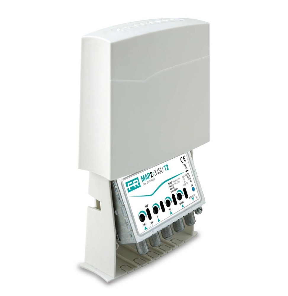 Amplificatore 2 ingressi 42dB 116dBμV in banda UHF MAP4R3U T2+ Fracarro 223754 Amplificatore 2 ingressi 42dB 116dBμV in banda UHF MAP4R3U T2+ Fracarro 223754