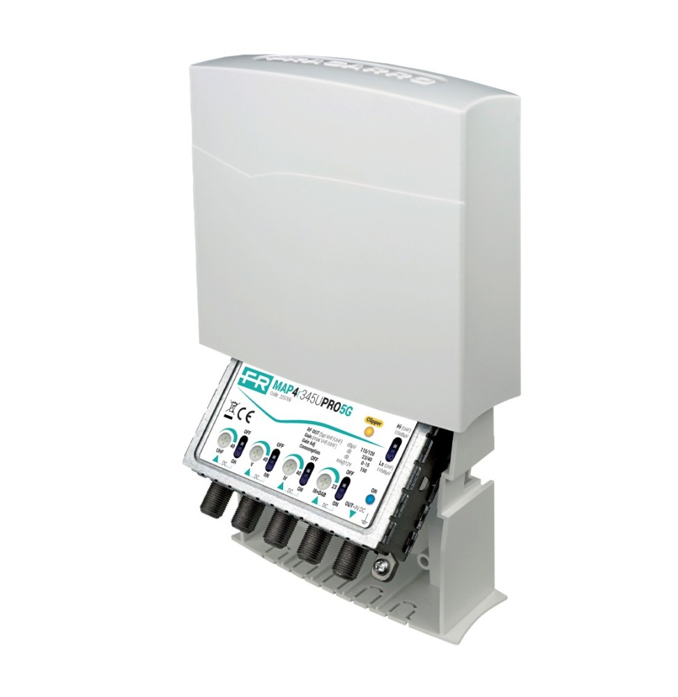 Amplificatore 4 ingressi a bande separate 40dB Fracarro MAP4r345UPRO5G 223769 Amplificatore 4 ingressi a bande separate 40dB Fracarro MAP4r345UPRO5G 223769