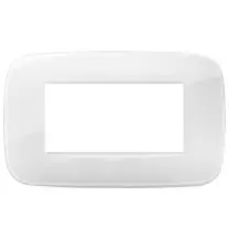 Placca  Vimar Arke' Round 4 moduli  Reflex Ghiaccio Total Look  19684.B66