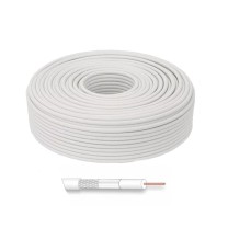 Cavo Tv Satellite 6,7mm Conduttore in CCS Guaina esterna Bianca GBC