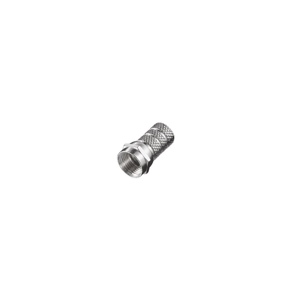 Spina F ad avvitamento in zinco per cavi 6,7mm