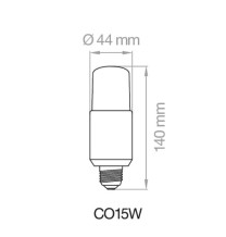 Lampada led tubolare E27 12W 6400K Luce Fredda Lampo