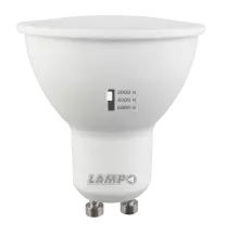 Lampada Led 8w Tricolor con Switch cambio colore integrato Lampo DIKLED8W230VMC