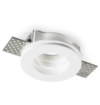 Faretto da incasso tondo in gesso altezza 36mm con staffa regolabile Lampo DIKCGTFLAT