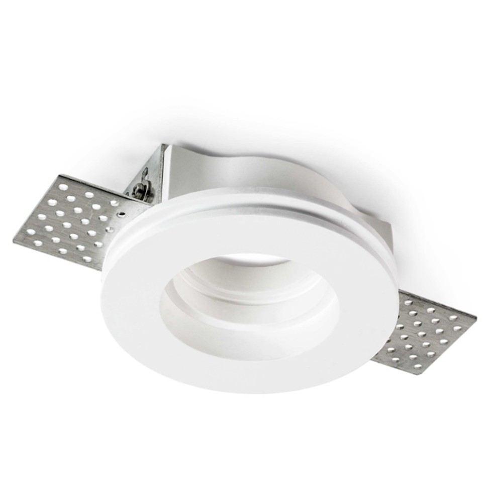 Faretto da incasso tondo in gesso altezza 36mm con staffa regolabile Lampo DIKCGTFLAT