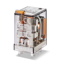 Relè industriale con terminali Faston 24V AC 2 contatti 10A Finder 553280240054