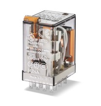 Relè industriale con terminali Faston 24V AC 4 contatti 7A Finder 553480240054