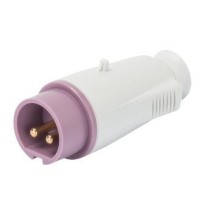 Spina Dritta CEE 2P 24V Viola cablaggio a vite IP44 16A Gewiss GW60064