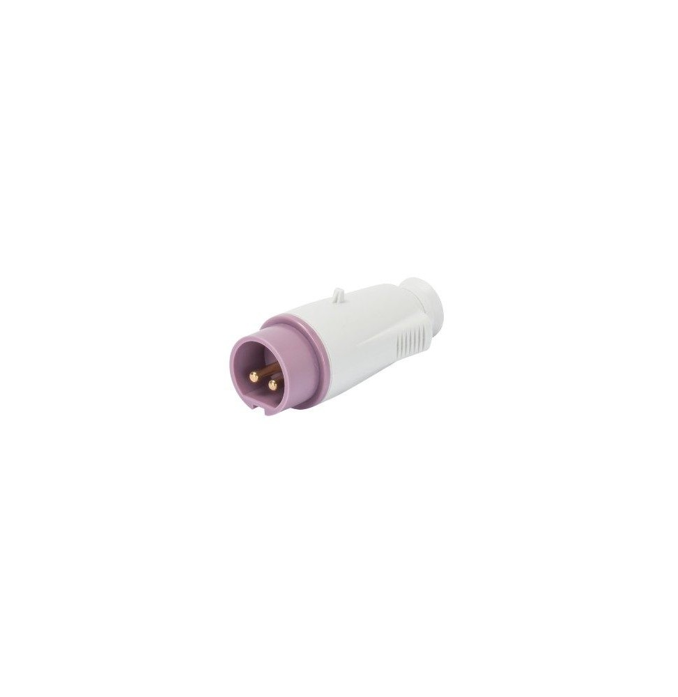 Spina Dritta CEE 2P 24V Viola cablaggio a vite IP44 16A Gewiss GW60064