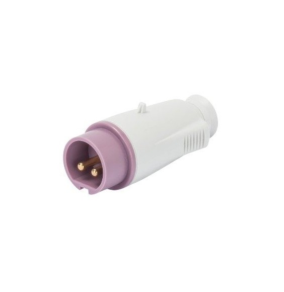 Spina Dritta CEE 2P 24V Viola cablaggio a vite IP44 16A Gewiss GW60064