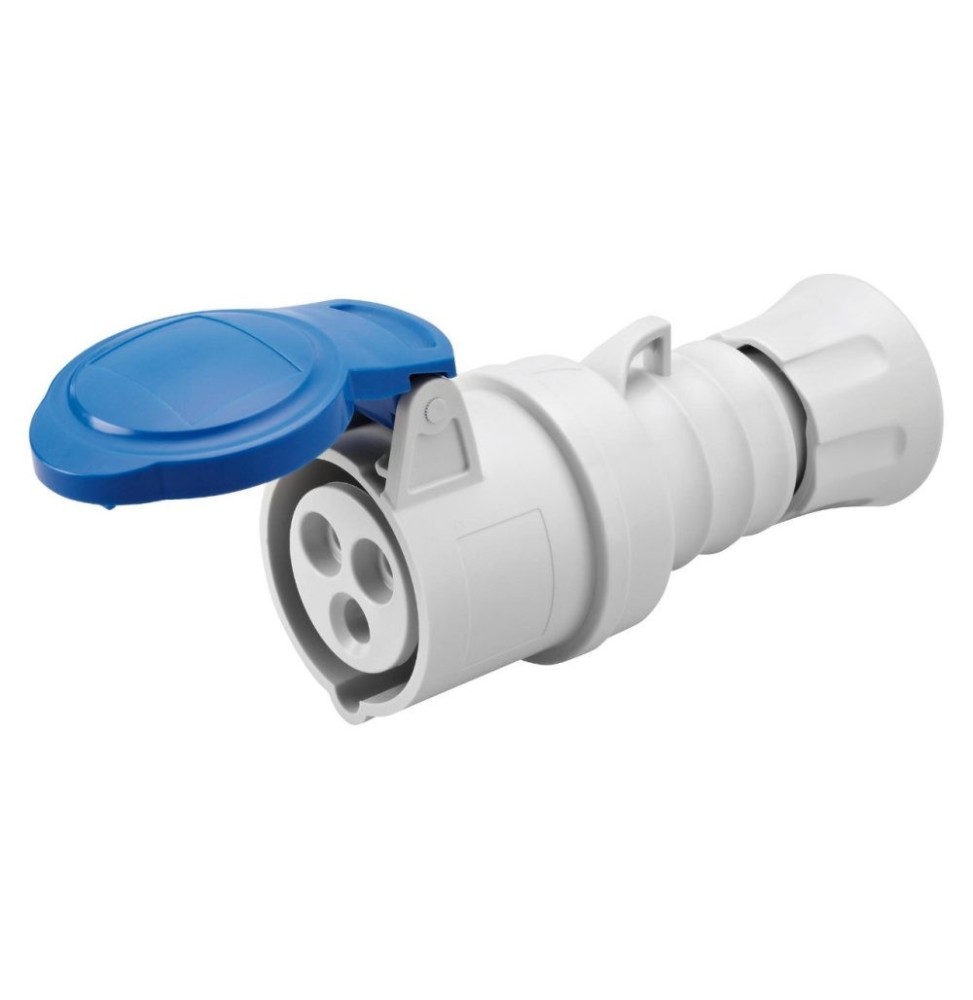 Presa volante CEE 2P+T IP44 16A diritta con cablaggio a vite Gewiss GW62004H