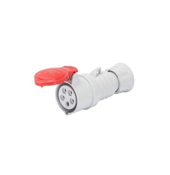 Presa volante CEE 3P+T IP44 16A diritta con cablaggio a vite Gewiss GW62008H