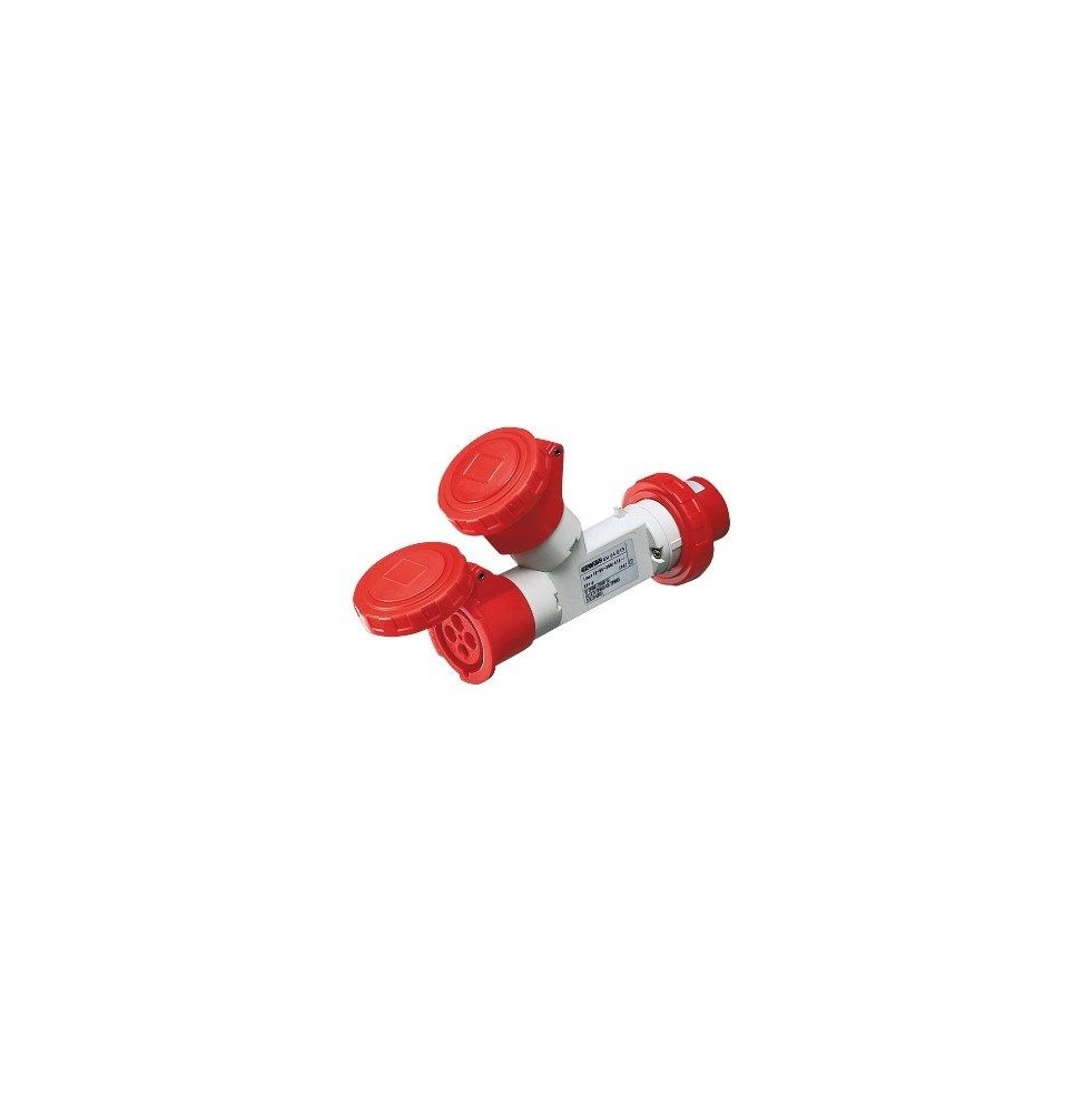 Moltiplicatore Mobile 2 Uscite IP67 3P+T Rosso 16A 380V Gewiss 64013
