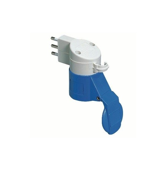 Adattatore da Spina Civile a Presa Industriale 16A Blu 230V Gewiss GW64208