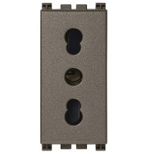 Presa Bivalente con alveoli protetti Vimar Arke' Metal 19203.M