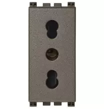 Presa Bivalente con alveoli protetti Vimar Arke' Metal 19203.M