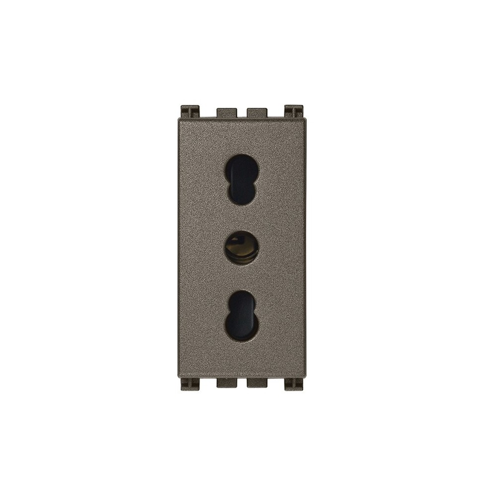 Presa Bivalente con alveoli protetti Vimar Arke' Metal 19203.M