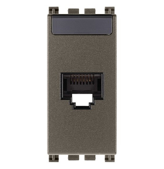 Presa di rete categoria 5E RJ45 UTP Vimar Arke' Metal 19339.11.M