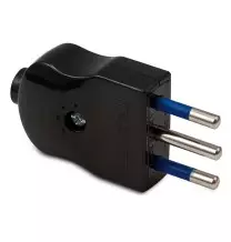 Spina Volante 2 poli + T 10A Nera Master 05020N