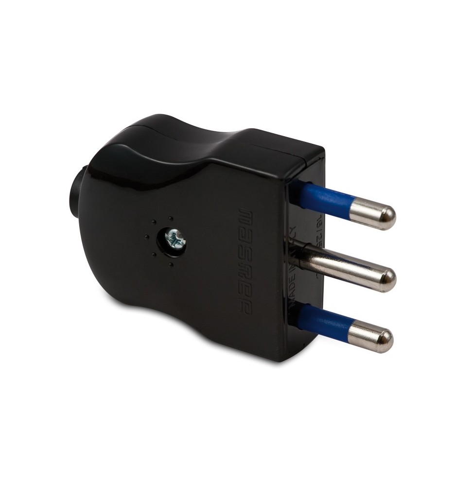 Spina Volante 2 poli+T 16A Nera Master 05060