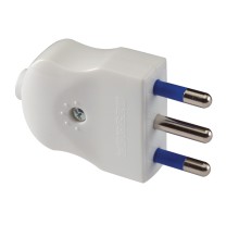 Spina Volante 2 poli+T 16A Bianca Master 05061