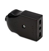 Presa Bivalente volante 2P+T 10-16A Nera Master 05230