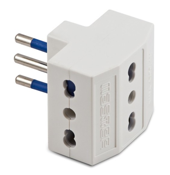 Adattatore Triplo 10A+T Bianco Master 05651